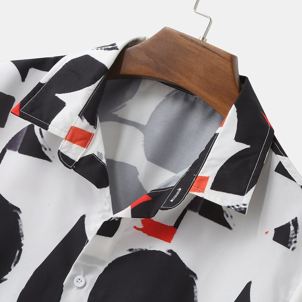 Printed Summer Shirts Streetwear Ethnic Style Mens Blouse - Taylor K Shop