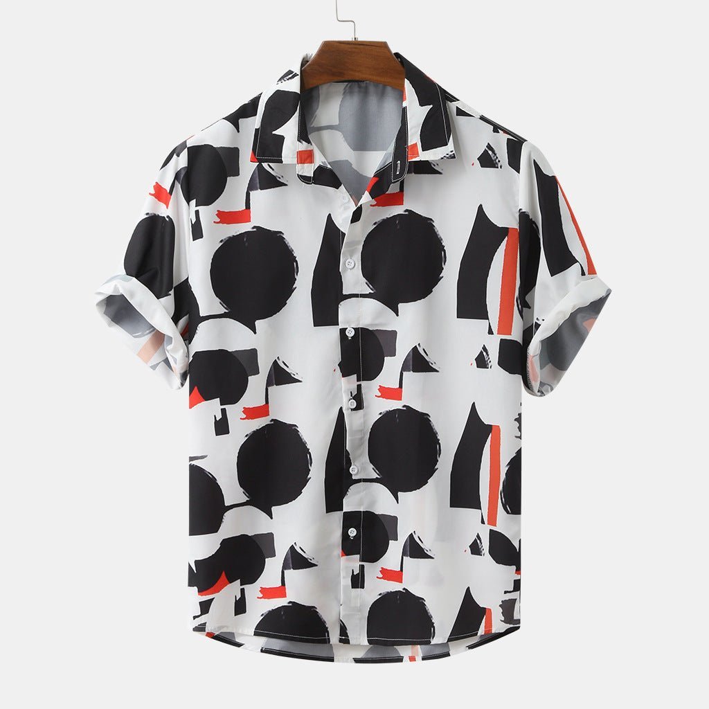 Printed Summer Shirts Streetwear Ethnic Style Mens Blouse - Taylor K Shop