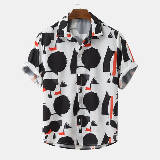 Printed Summer Shirts Streetwear Ethnic Style Mens Blouse - Taylor K Shop