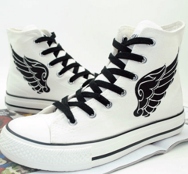 Punk style, calico head shoes personality trend high help canvas shoes men and women pair shoes leisure shoes. - Taylor K Shop