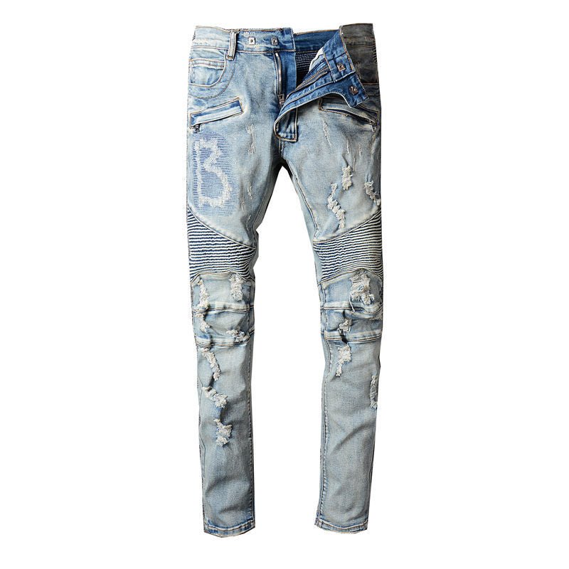 Ripped Biker Jeans - Taylor K Shop