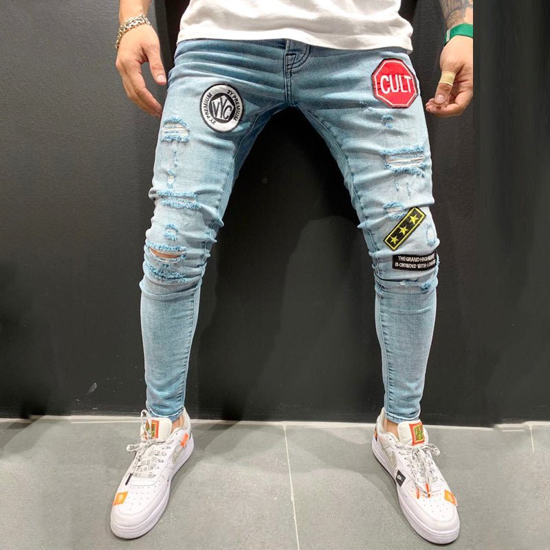 Ripped embroidered jeans - Taylor K Shop
