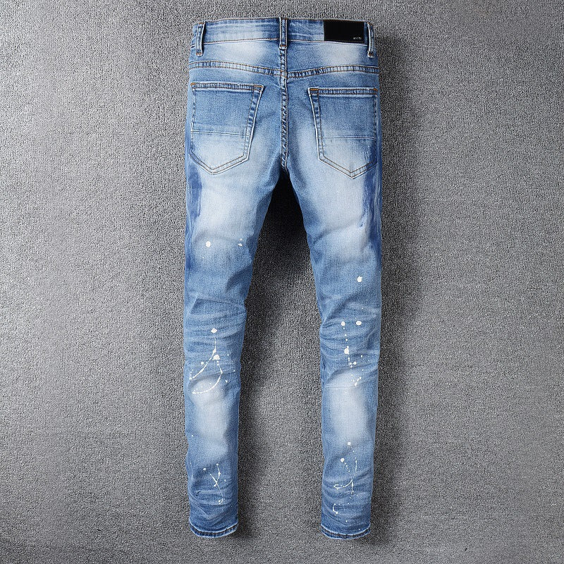Ripped embroidered jeans - Taylor K Shop