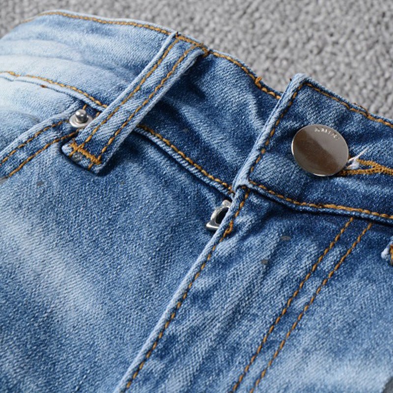 Ripped embroidered jeans - Taylor K Shop