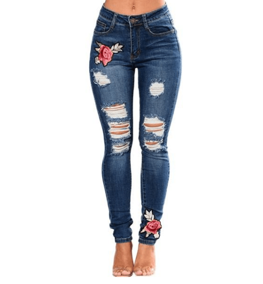 Ripped Jeans For Women 2021 Women Jeans Pencil Pants Denim Jeans - Taylor K Shop