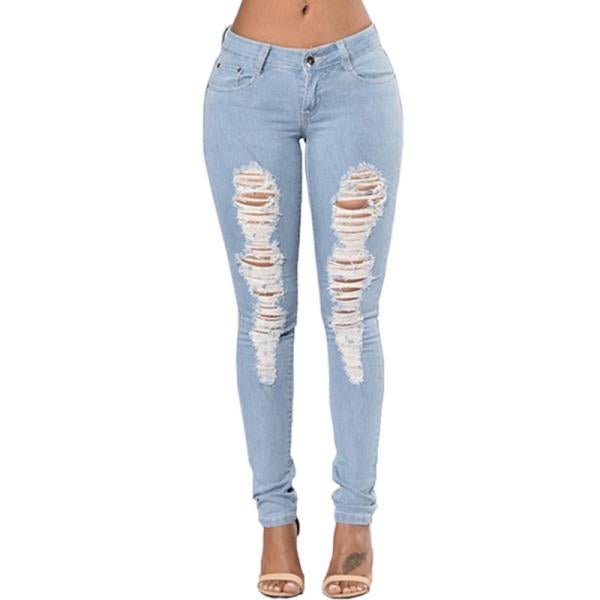 Ripped Jeans For Women 2021 Women Jeans Pencil Pants Denim Jeans - Taylor K Shop