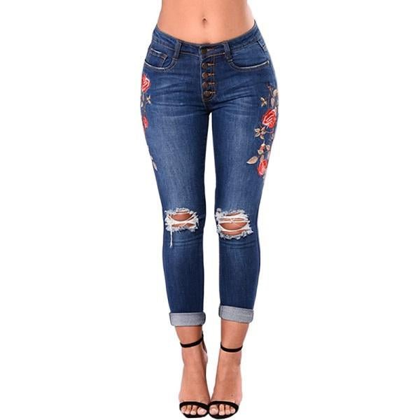 Ripped Jeans For Women 2021 Women Jeans Pencil Pants Denim Jeans - Taylor K Shop