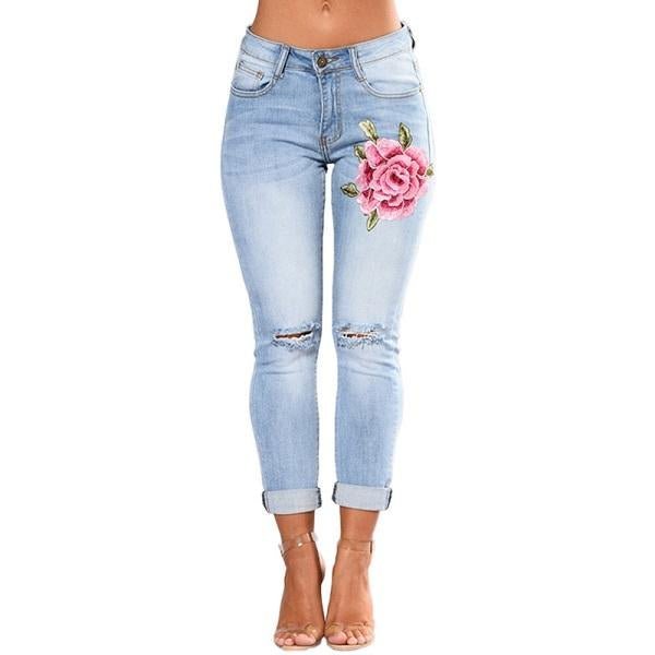 Ripped Jeans For Women 2021 Women Jeans Pencil Pants Denim Jeans - Taylor K Shop