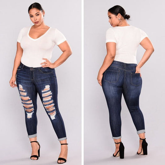 Ripped stretch jeans - Taylor K Shop