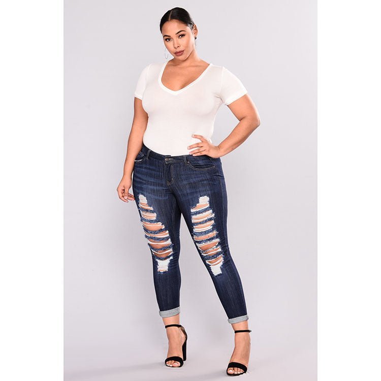 Ripped stretch jeans - Taylor K Shop