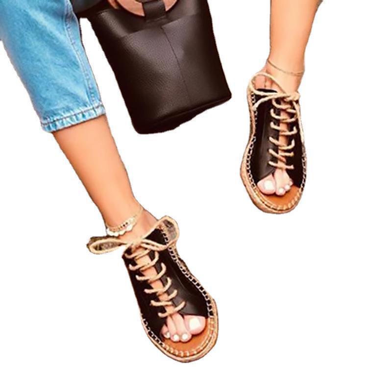 Roman Women's Sandals With Flat Heel - Taylor K Shop