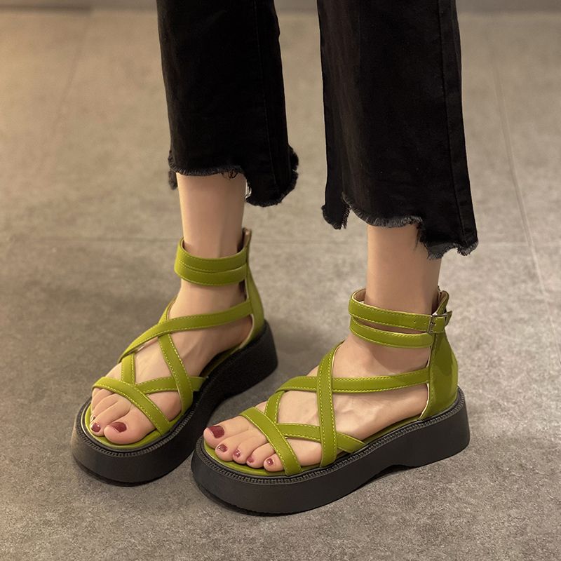 Rome Sandals Flats Platform Women Shoes. New Trend Casual Thick Cozy Walking Ladies Shoes Fashion Women Sandals Mujer - Taylor K Shop