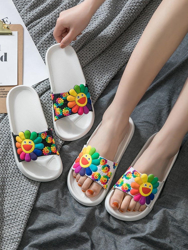 Sandals And Slippers Home Female Summer Slippery Thick - Soled Indoor Bathroom Mute Bath Home Summer Ins Slippers - Taylor K Shop