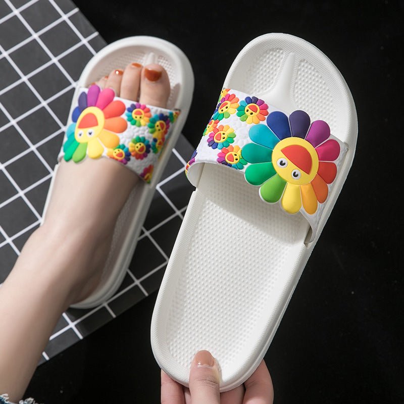 Sandals And Slippers Home Female Summer Slippery Thick - Soled Indoor Bathroom Mute Bath Home Summer Ins Slippers - Taylor K Shop