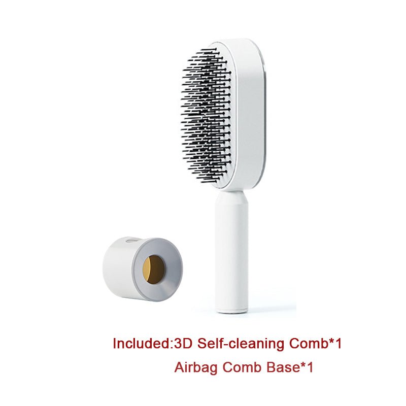 Self Cleaning Hair Brush For Women One - key Cleaning Hair Loss Airbag Massage Scalp Comb Anti - Static Hairbrush - Taylor K Shop