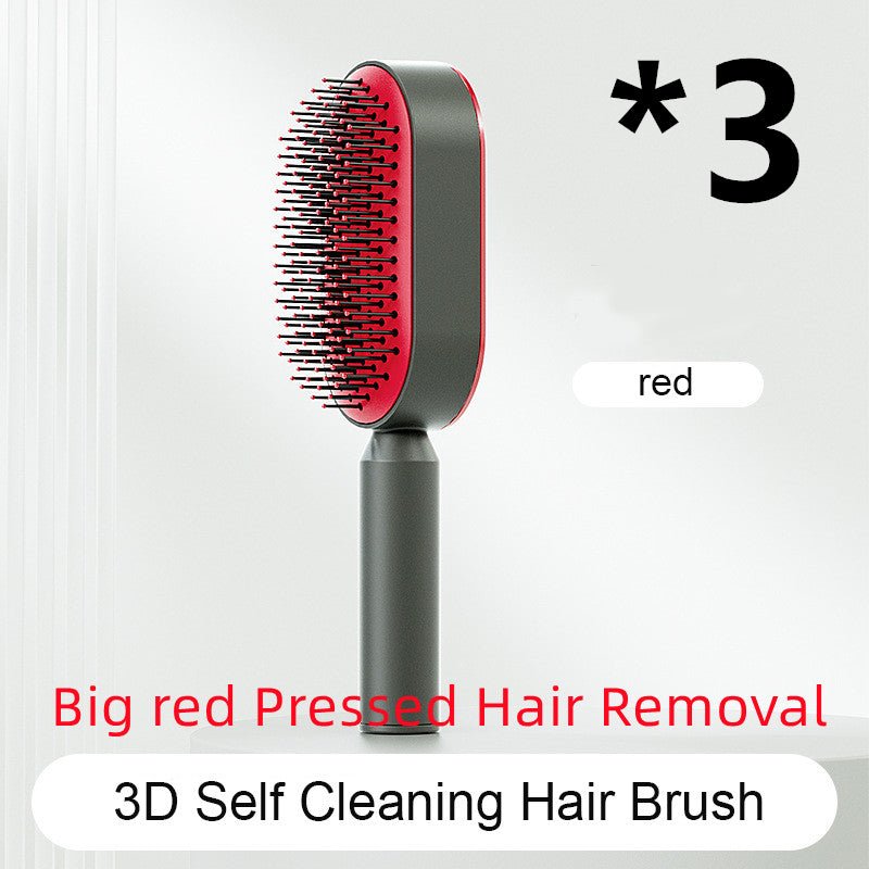 Self Cleaning Hair Brush For Women One - key Cleaning Hair Loss Airbag Massage Scalp Comb Anti - Static Hairbrush - Taylor K Shop