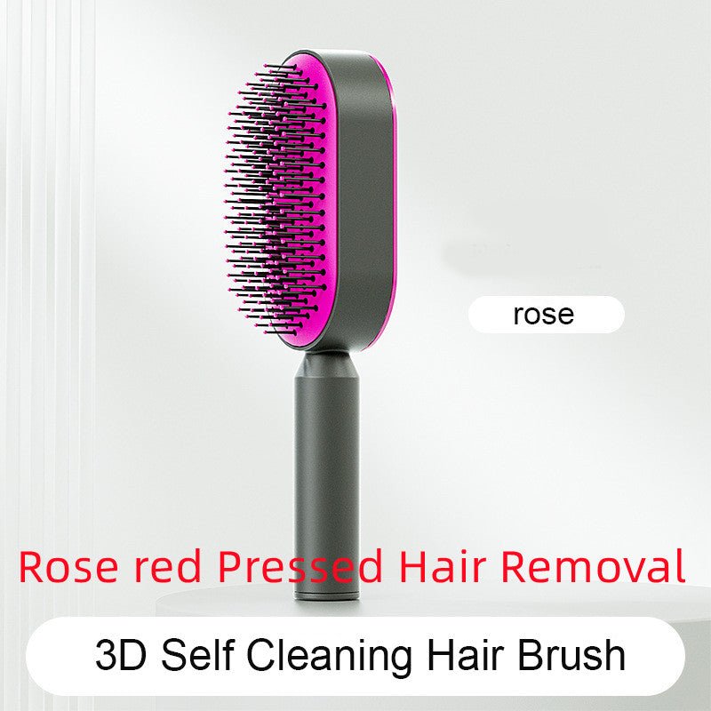 Self Cleaning Hair Brush For Women One - key Cleaning Hair Loss Airbag Massage Scalp Comb Anti - Static Hairbrush - Taylor K Shop