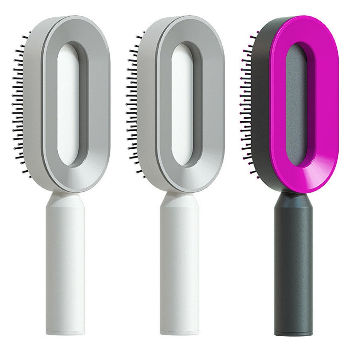 Self Cleaning Hair Brush For Women One - key Cleaning Hair Loss Airbag Massage Scalp Comb Anti - Static Hairbrush - Taylor K Shop