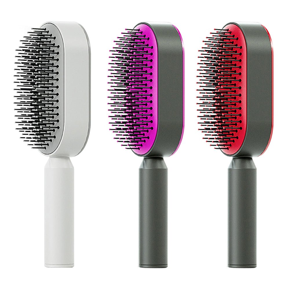 Self Cleaning Hair Brush For Women One - key Cleaning Hair Loss Airbag Massage Scalp Comb Anti - Static Hairbrush - Taylor K Shop