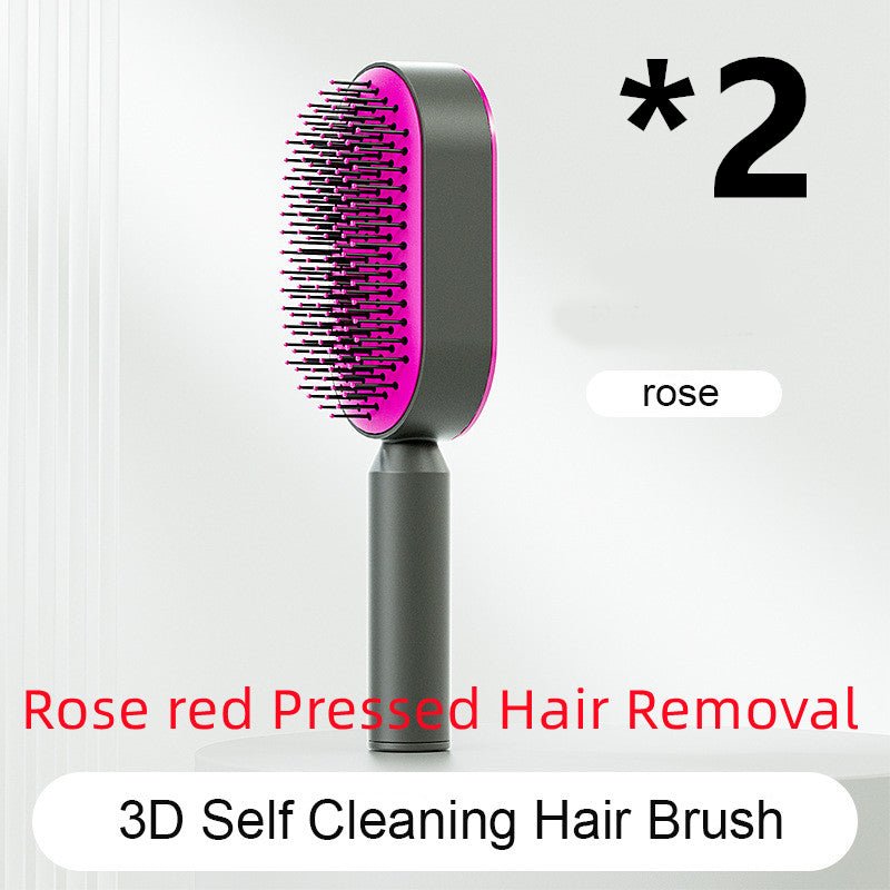 Self Cleaning Hair Brush For Women One - key Cleaning Hair Loss Airbag Massage Scalp Comb Anti - Static Hairbrush - Taylor K Shop