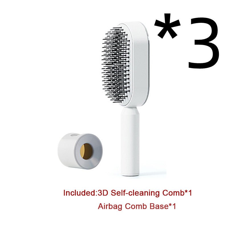 Self Cleaning Hair Brush For Women One - key Cleaning Hair Loss Airbag Massage Scalp Comb Anti - Static Hairbrush - Taylor K Shop