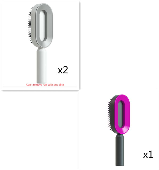Self Cleaning Hair Brush For Women One - key Cleaning Hair Loss Airbag Massage Scalp Comb Anti - Static Hairbrush - Taylor K Shop