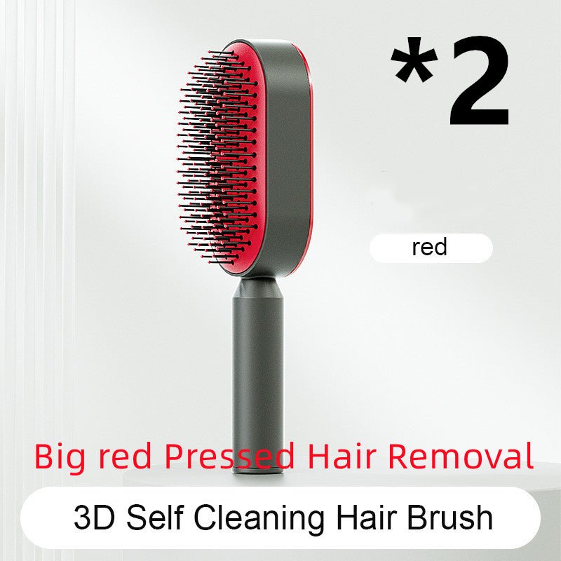 Self Cleaning Hair Brush For Women One - key Cleaning Hair Loss Airbag Massage Scalp Comb Anti - Static Hairbrush - Taylor K Shop