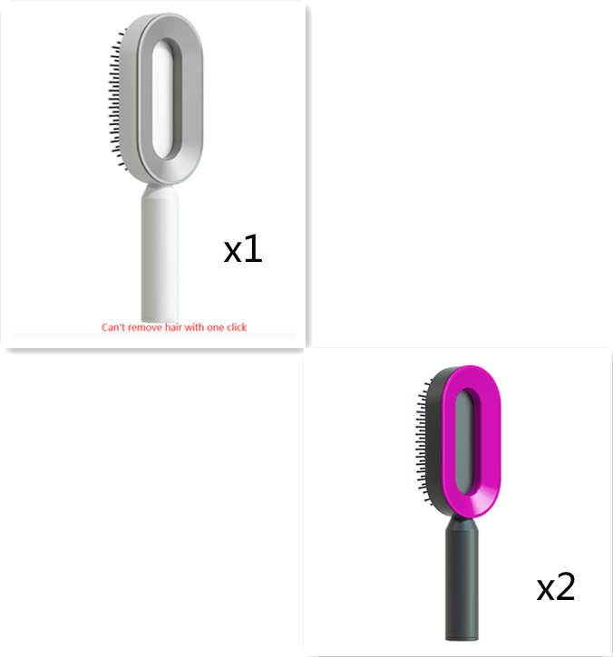 Self Cleaning Hair Brush For Women One - key Cleaning Hair Loss Airbag Massage Scalp Comb Anti - Static Hairbrush - Taylor K Shop