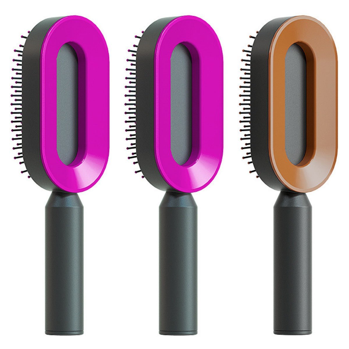 Self Cleaning Hair Brush For Women One - key Cleaning Hair Loss Airbag Massage Scalp Comb Anti - Static Hairbrush - Taylor K Shop
