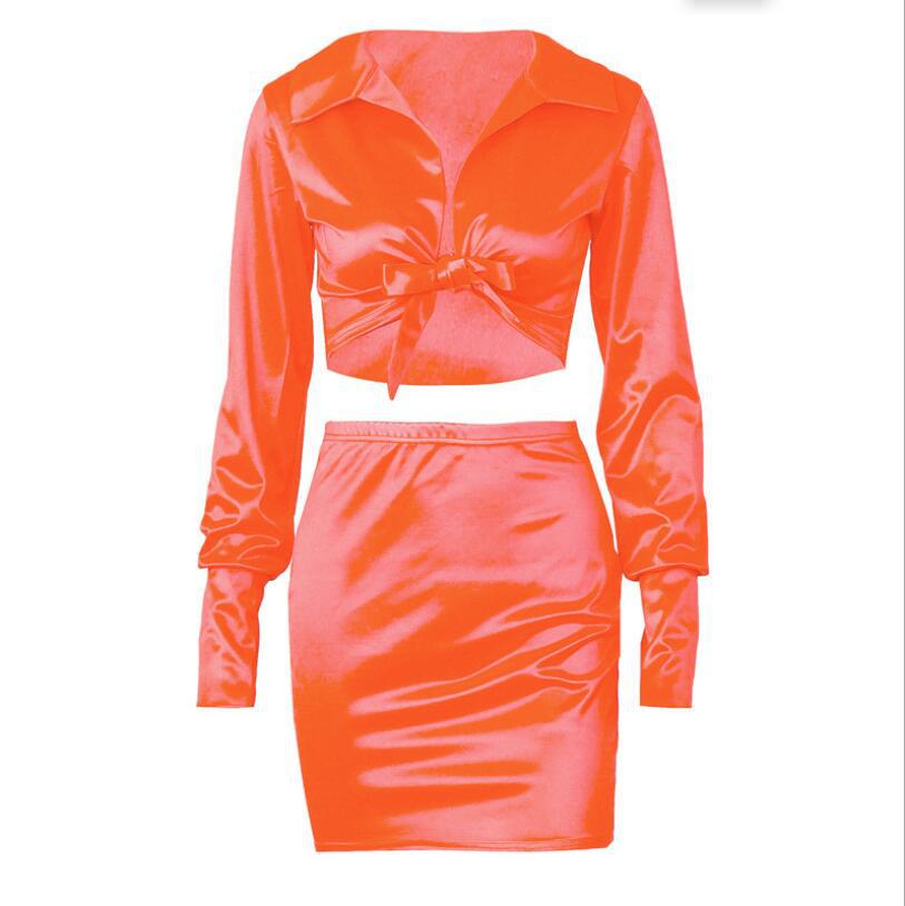 Sexy Fashion Satin Matching Sets dress - Taylor K Shop