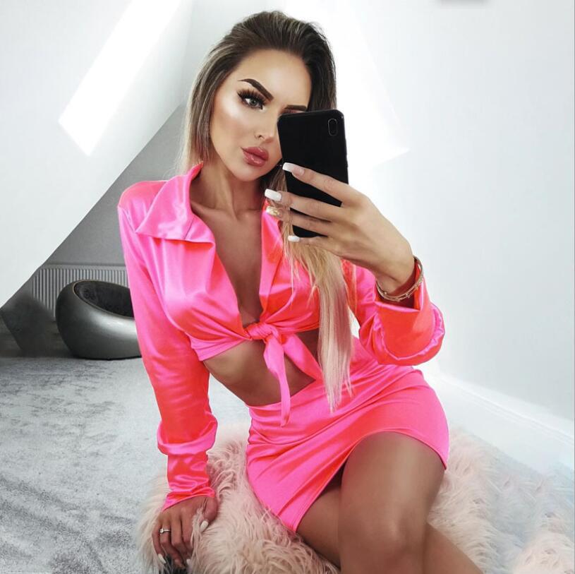 Sexy Fashion Satin Matching Sets dress - Taylor K Shop