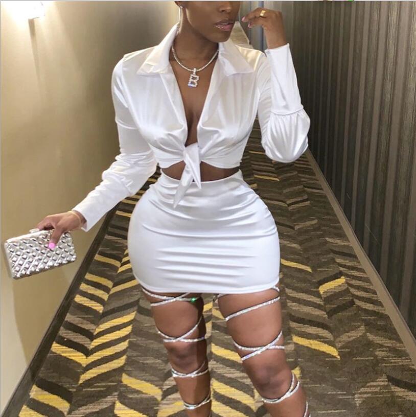 Sexy Fashion Satin Matching Sets dress - Taylor K Shop