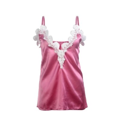 Sexy Lashes Lace Trim Strap V - Neck Vest - Taylor K Shop