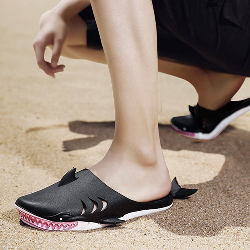 Shark Slippers Beach Shoes Home Flat Slippers Women Men - Taylor K Shop