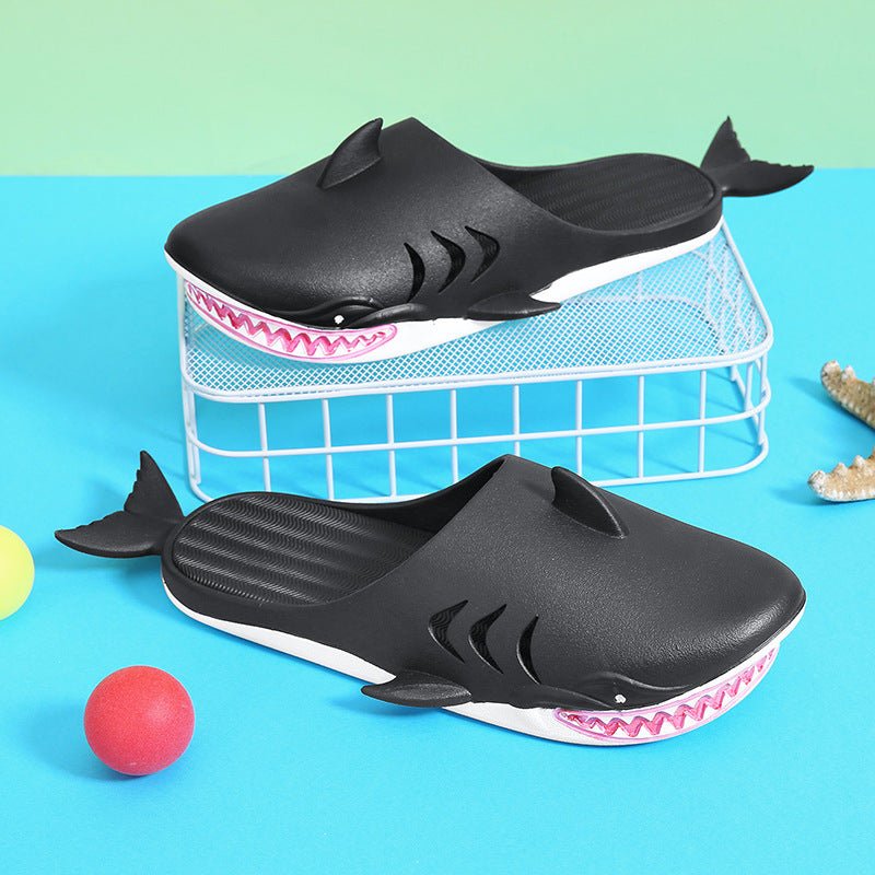 Shark Slippers Beach Shoes Home Flat Slippers Women Men - Taylor K Shop