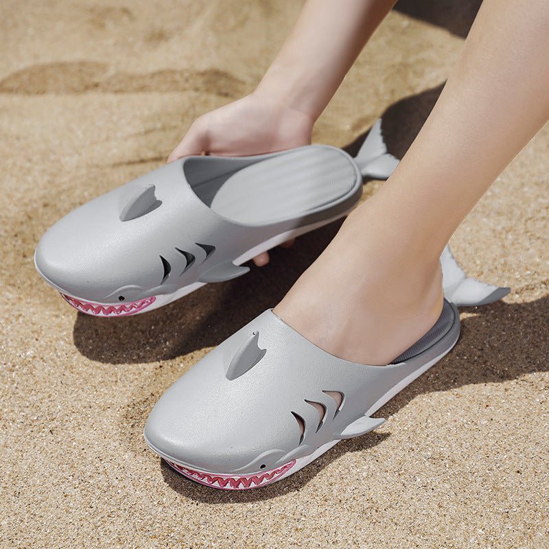 Shark Slippers Beach Shoes Home Flat Slippers Women Men - Taylor K Shop