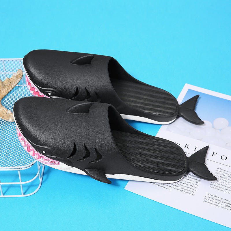 Shark Slippers Beach Shoes Home Flat Slippers Women Men - Taylor K Shop