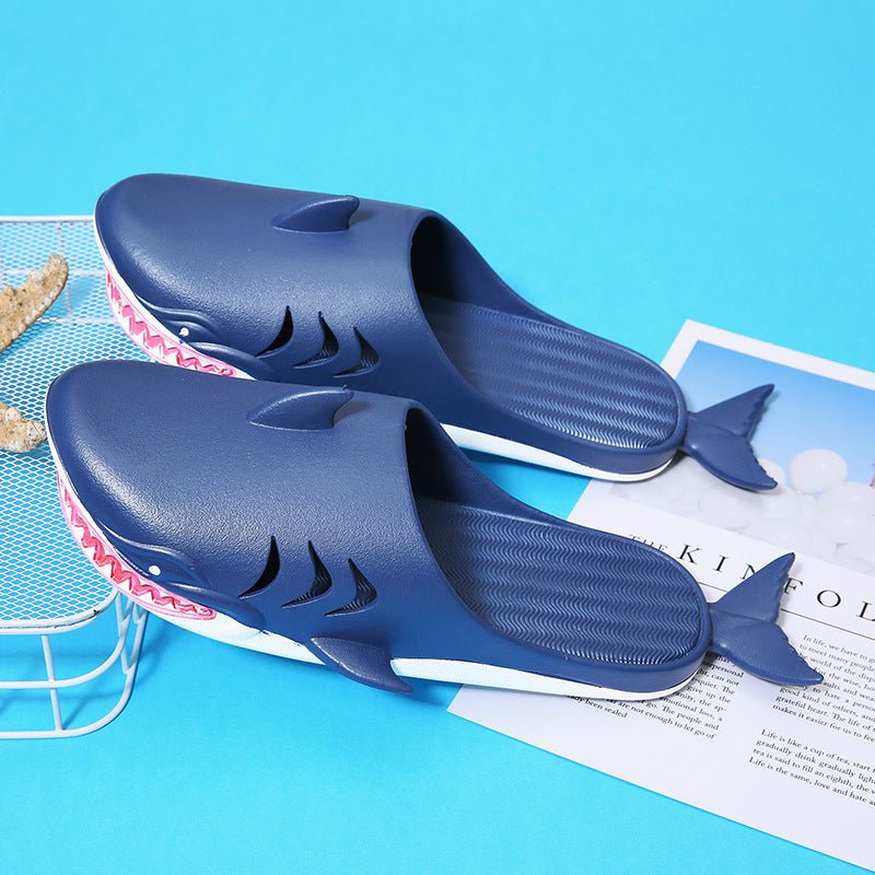 Shark Slippers Beach Shoes Home Flat Slippers Women Men - Taylor K Shop