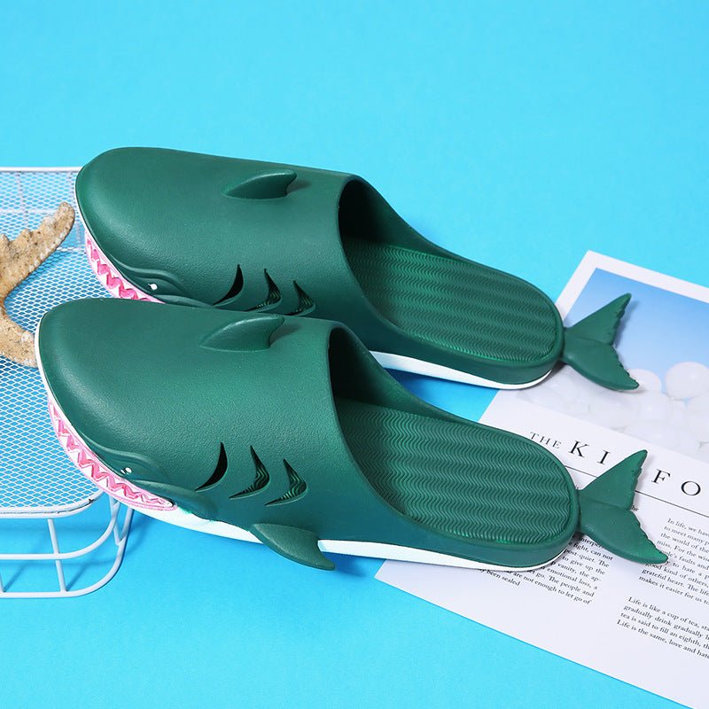 Shark Slippers Beach Shoes Home Flat Slippers Women Men - Taylor K Shop