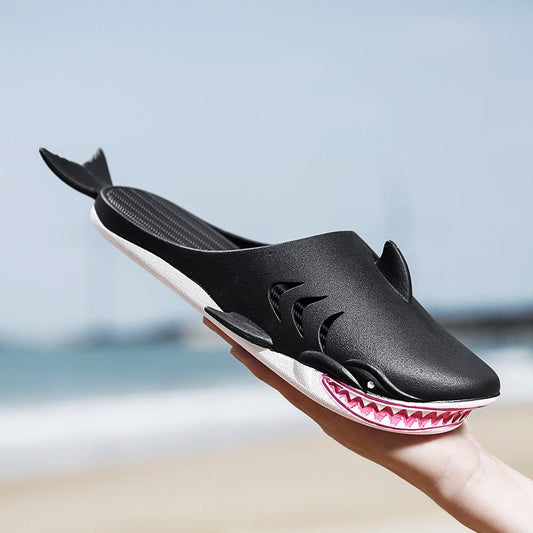 Shark Slippers Beach Shoes Home Flat Slippers Women Men - Taylor K Shop