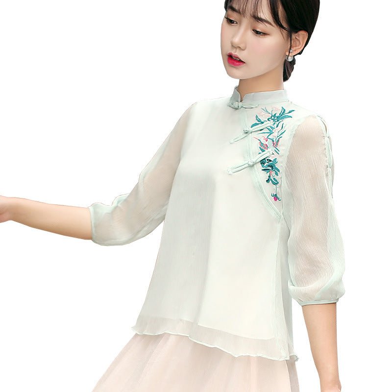 Short sleeve beach blouse - Taylor K Shop