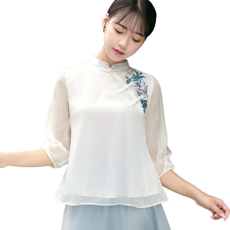 Short sleeve beach blouse - Taylor K Shop