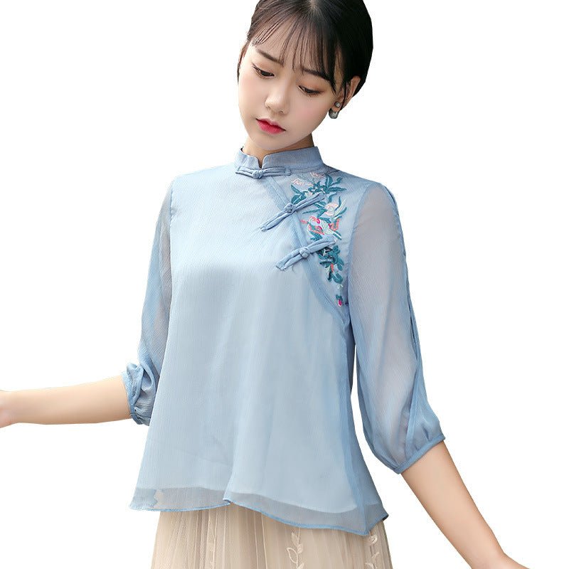 Short sleeve beach blouse - Taylor K Shop