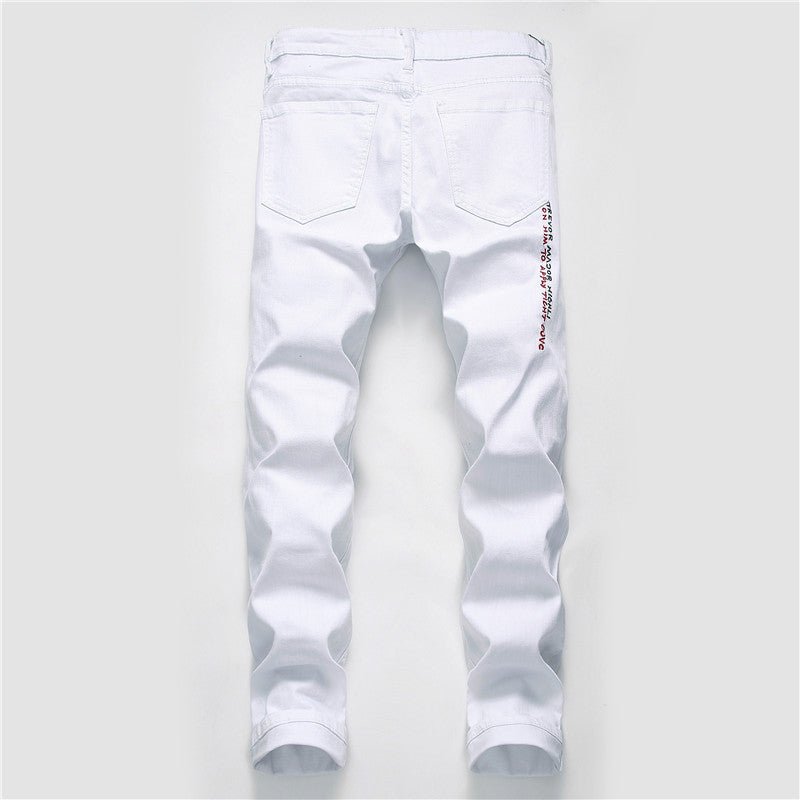 Shredded embroidery jeans - Taylor K Shop