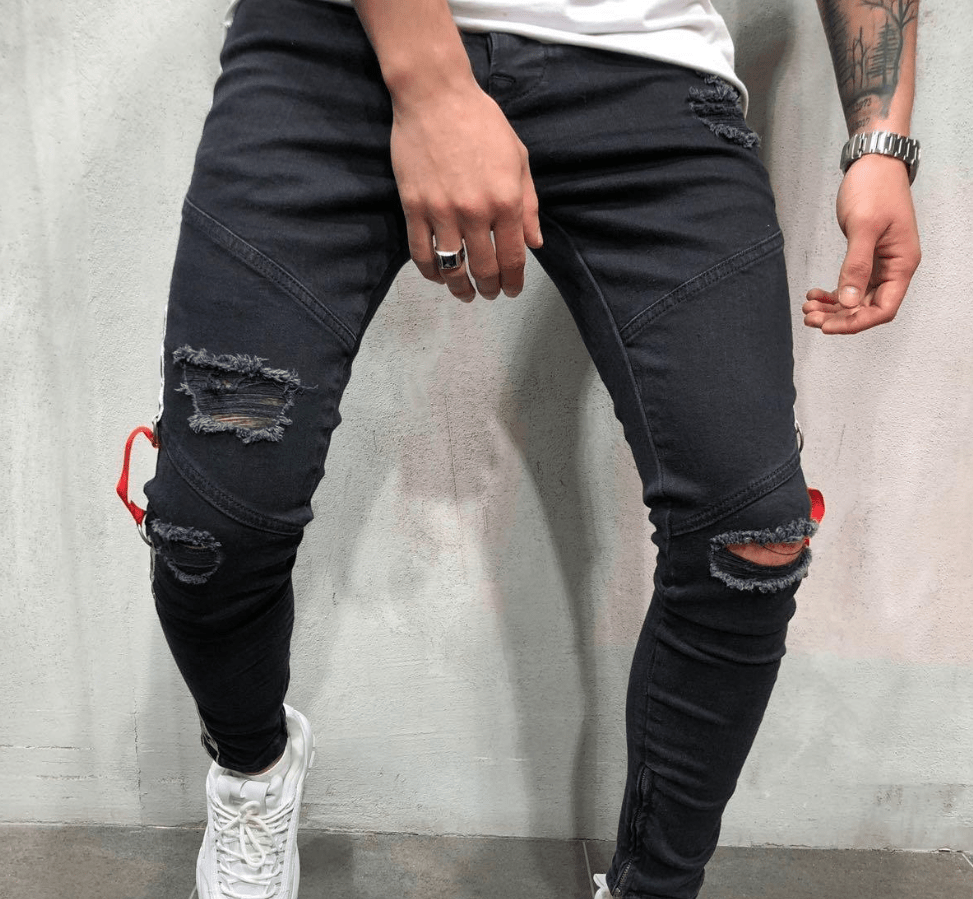 Shredded feet jeans - Taylor K Shop