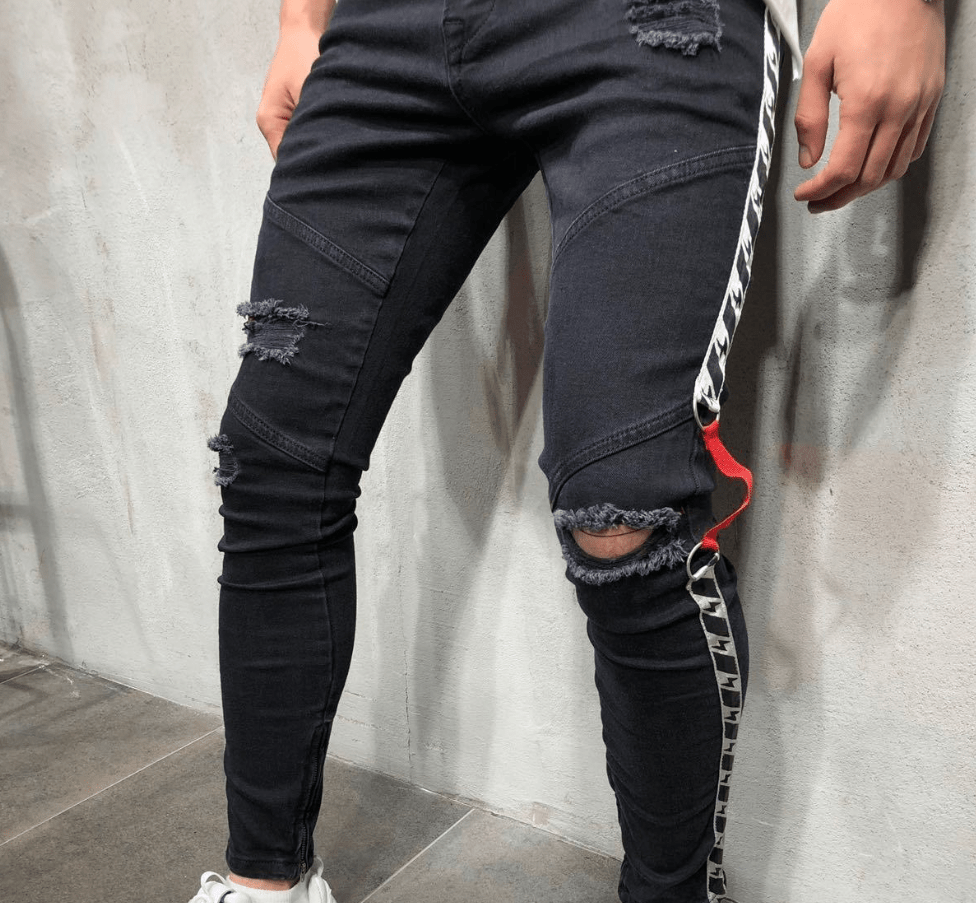 Shredded feet jeans - Taylor K Shop
