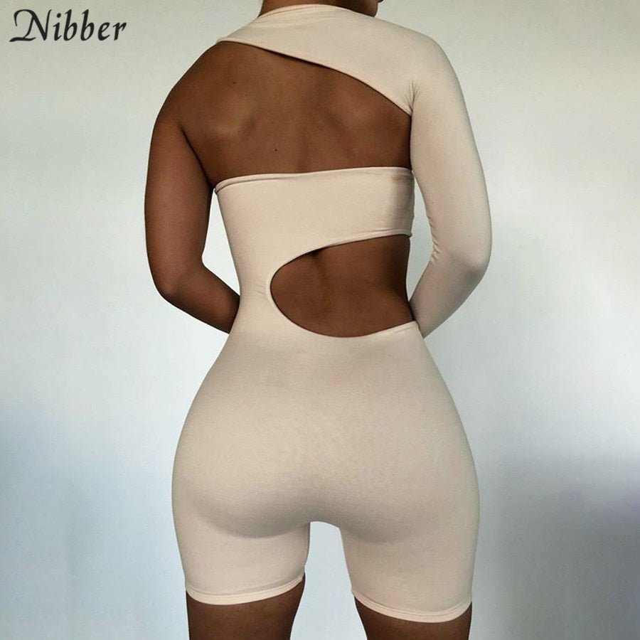 Skinny Fitness Shorts Jumpsuit - Taylor K Shop