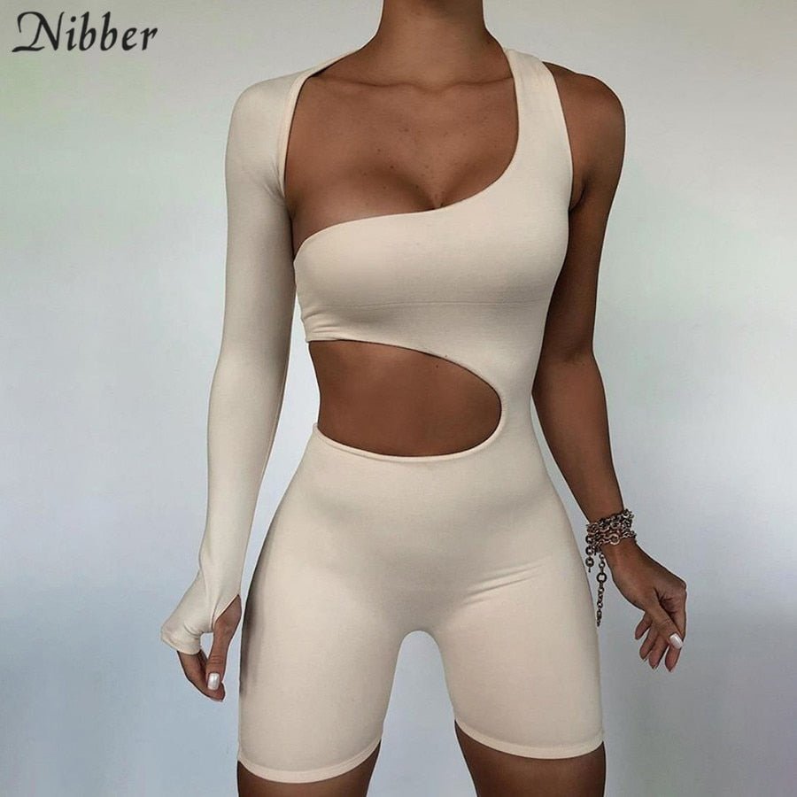 Skinny Fitness Shorts Jumpsuit - Taylor K Shop