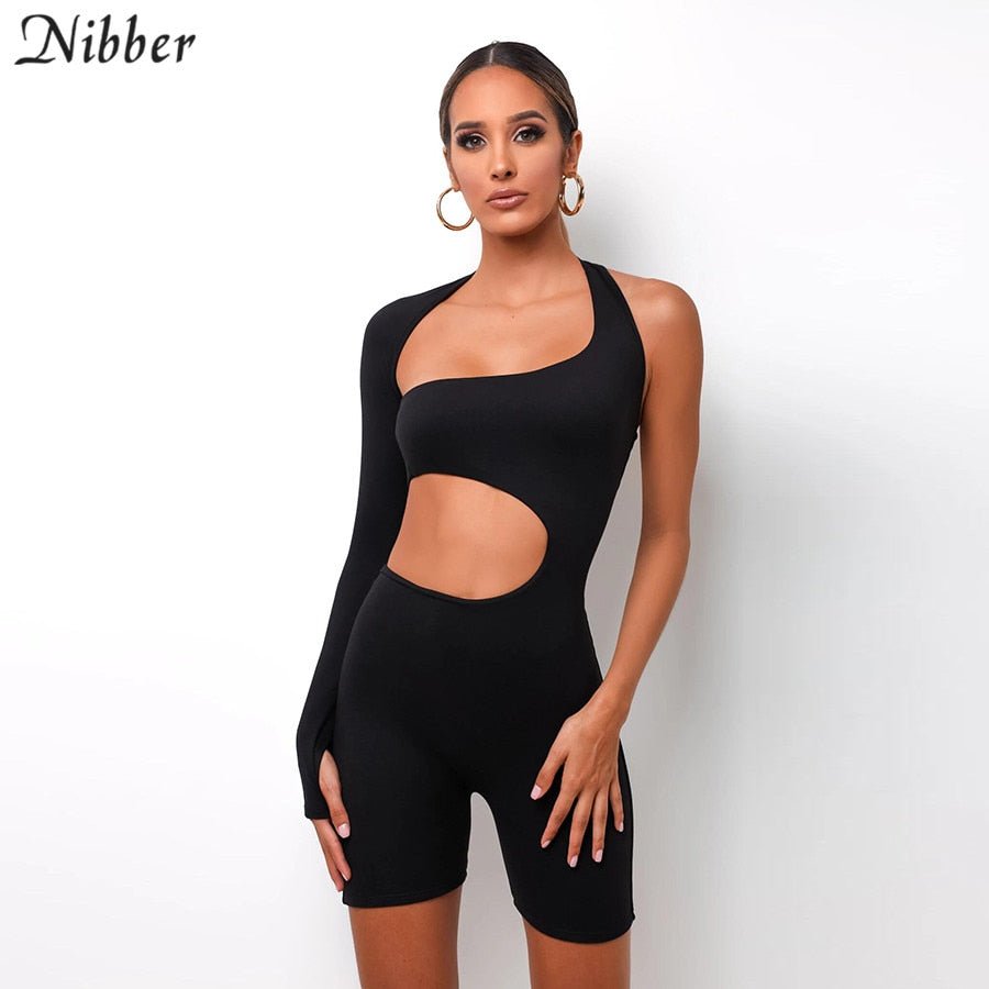 Skinny Fitness Shorts Jumpsuit - Taylor K Shop