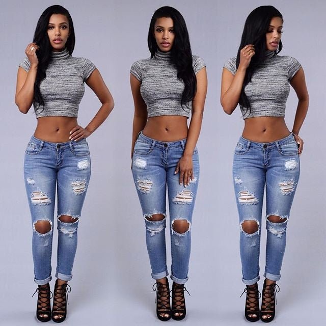 Skinny Ripped Jeans - Taylor K Shop